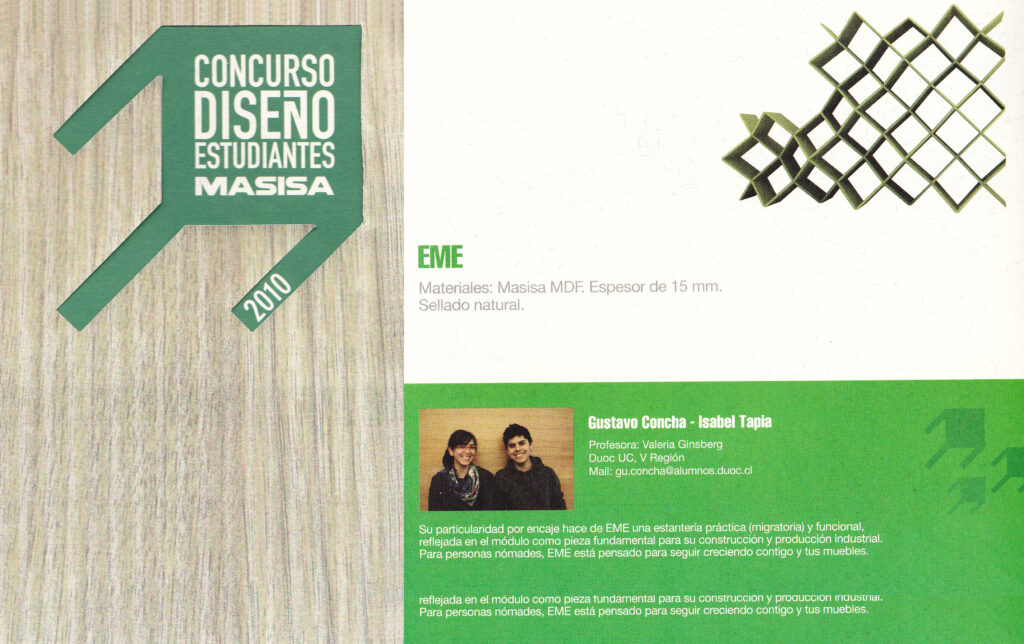 1er Lugar Concurso de Diseño para Estudiantes Masisa 2010 / EME